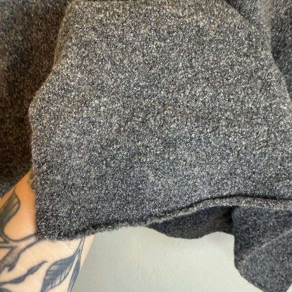 J. Jill Sweater Women’s Long Sleeve Gray Wool Blend Fleece Sweatshirt Medium - Picture 3 of 6